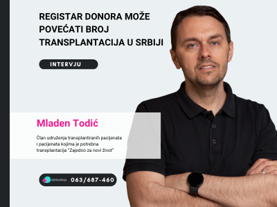 Najvažnija novina jeste uspostavljanje registra donora i registra nedonora, koji građanima omogućavaju da za života jasno iskažu svoju volju o donorstvu organa.