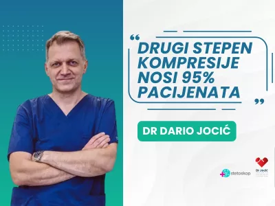 Dr Dario Jocić objašnjava kako kompresivne čarape deluju dok sedimo i stojimo, koji stepen kompresije se preporučuje i gde pacijenti greše.